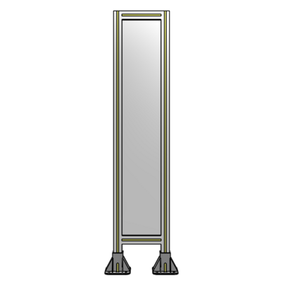SINGLE PANEL-LEG ON  BOTH SIDES  1400MM X 300MM  1/4" POLYCARBONATE, AS A KIT