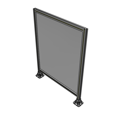 A3-1400-1050-0150-ZYPFK SINGLE PANEL-LEG ON  BOTH SIDES  1400MM X 1050MM  1/4" POLYCARBONATE, AS A KIT