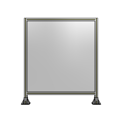 SINGLE PANEL-LEG ON  BOTH SIDES  1400MM X 1200MM  1/4" POLYCARBONATE, FULLY ASSEMBLED