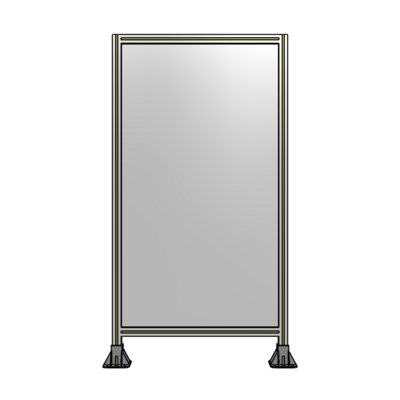 SINGLE PANEL-LEG ON  BOTH SIDES  1700MM X 900MM  1/4" POLYCARBONATE, FULLY ASSEMBLED