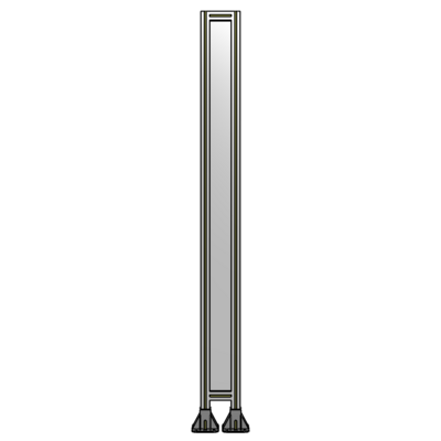 SINGLE PANEL-LEG ON  BOTH SIDES  2135MM X 200MM  1/4" POLYCARBONATE, FULLY ASSEMBLED