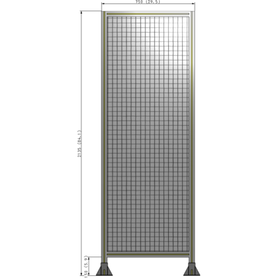 A3-2135-0750-0150-ZYMFK SINGLE PANEL-LEG ON  BOTH SIDES  2135MM X 750MM  1" MESH, AS A KIT