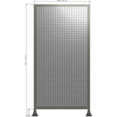 A3-2400-1200-0150-ZYMFK SINGLE PANEL-LEG ON  BOTH SIDES  2400MM X 1200MM  1" MESH, AS A KIT