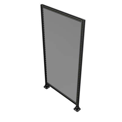 A3-2400-1200-0150-ZYPFK SINGLE PANEL-LEG ON  BOTH SIDES  2400MM X 1200MM  1/4" POLYCARBONATE, AS A KIT