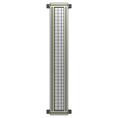 SINGLE PANEL-NO LEGS WITH HINGES 1400MM X 200MM  1" MESH, FULLY ASSEMBLED