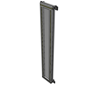 A4-1400-0200-0150-HYPZK SINGLE PANEL-NO LEGS WITH HINGES 1400MM X 200MM  1/4" POLYCARBONATE, AS A KIT