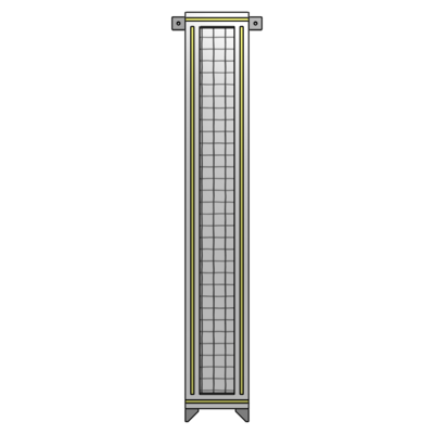 SINGLE PANEL-NO LEGS WITH TIE PLATES AND ANGLE 1400MM X 200MM  1" MESH, AS A KIT