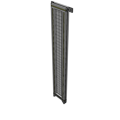 A4-1400-0200-0150-TYMZK SINGLE PANEL-NO LEGS WITH TIE PLATES AND ANGLE 1400MM X 200MM  1" MESH, AS A KIT