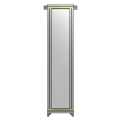 SINGLE PANEL-NO LEGS WITH TIE PLATES AND ANGLE 1400MM X 300MM  1/4" POLYCARBONATE, AS A KIT