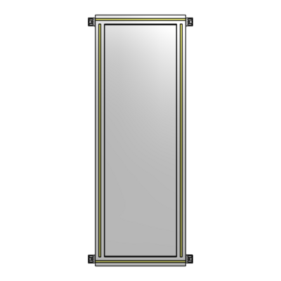 SINGLE PANEL-NO LEGS WITH HINGES 1400MM X 450MM  1/4" POLYCARBONATE, AS A KIT