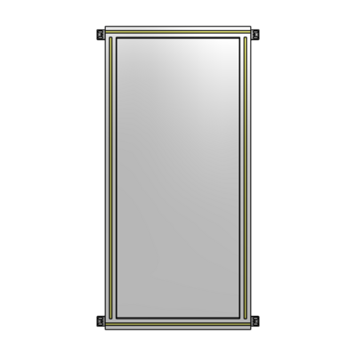 SINGLE PANEL-NO LEGS WITH HINGES 1400MM X 600MM  1/4" POLYCARBONATE, AS A KIT