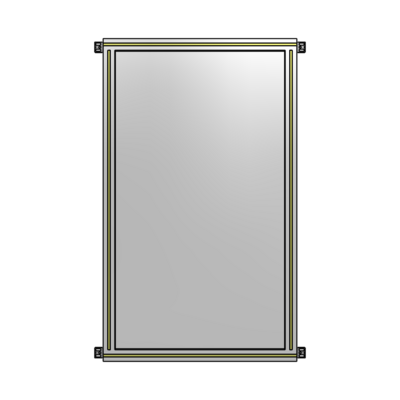 SINGLE PANEL-NO LEGS WITH HINGES 1400MM X 750MM  1/4" POLYCARBONATE, AS A KIT