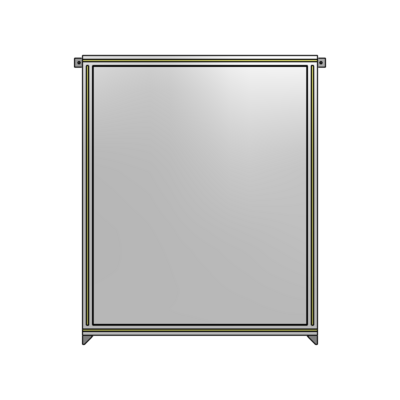 SINGLE PANEL-NO LEGS WITH TIE PLATES AND ANGLE 1400MM X 1050MM  1/4" POLYCARBONATE, AS A KIT