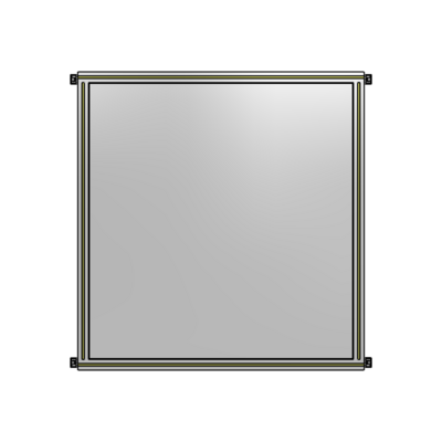 SINGLE PANEL-NO LEGS WITH HINGES 1400MM X 1200MM  1/4" POLYCARBONATE, FULLY ASSEMBLED