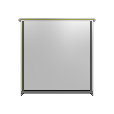 SINGLE PANEL-NO LEGS WITH TIE PLATES AND ANGLE 1400MM X 1200MM  1/4" POLYCARBONATE, AS A KIT