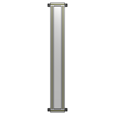 SINGLE PANEL-NO LEGS WITH HINGES 1700MM X 200MM  1/4" POLYCARBONATE, AS A KIT