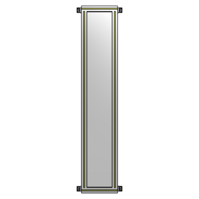 SINGLE PANEL-NO LEGS WITH HINGES 1700MM X 300MM  1/4" POLYCARBONATE, AS A KIT