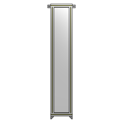 SINGLE PANEL-NO LEGS WITH TIE PLATES AND ANGLE 1700MM X 300MM  1/4" POLYCARBONATE, ASSEMBLED