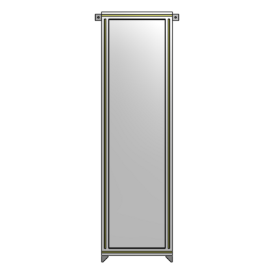 SINGLE PANEL-NO LEGS WITH TIE PLATES AND ANGLE 1700MM X 450MM  1/4" POLYCARBONATE, AS A KIT