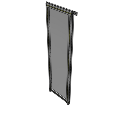 A4-1700-0450-0150-TYPZK SINGLE PANEL-NO LEGS WITH TIE PLATES AND ANGLE 1700MM X 450MM  1/4" POLYCARBONATE, AS A KIT