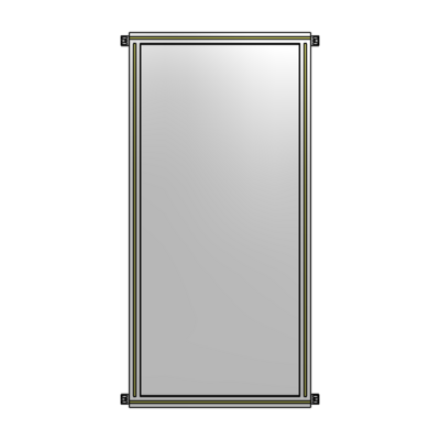 SINGLE PANEL-NO LEGS WITH HINGES 1700MM X 750MM  1/4" POLYCARBONATE, AS A KIT