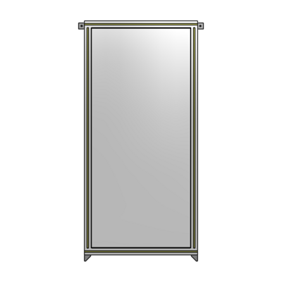 SINGLE PANEL-NO LEGS WITH TIE PLATES AND ANGLE 1700MM X 750MM  1/4" POLYCARBONATE, ASSEMBLED