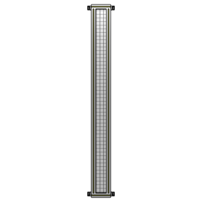 SINGLE PANEL-NO LEGS WITH HINGES 2135MM X 200MM  1" MESH, AS A KIT