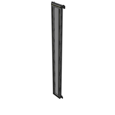 A4-2135-0200-0150-HYPZA SINGLE PANEL-NO LEGS WITH HINGES 2135MM X 200MM  1/4" POLYCARBONATE, FULLY ASSEMBLED