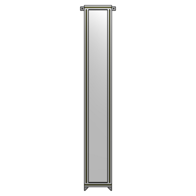 SINGLE PANEL-NO LEGS WITH TIE PLATES AND ANGLE 2135MM X 300MM  1/4" POLYCARBONATE, AS A KIT