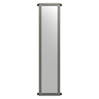 SINGLE PANEL-NO LEGS WITH HINGES 2135MM X 450MM  1/4" POLYCARBONATE, ASSEMBLED