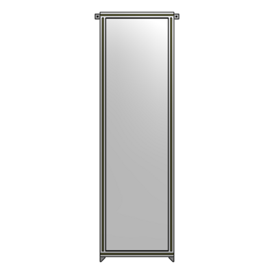 SINGLE PANEL-NO LEGS WITH TIE PLATES AND ANGLE 2135MM X 600MM  1/4" POLYCARBONATE, AS A KIT
