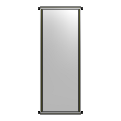 SINGLE PANEL-NO LEGS WITH HINGES 2135MM X 750MM  1/4" POLYCARBONATE, ASSEMBLED