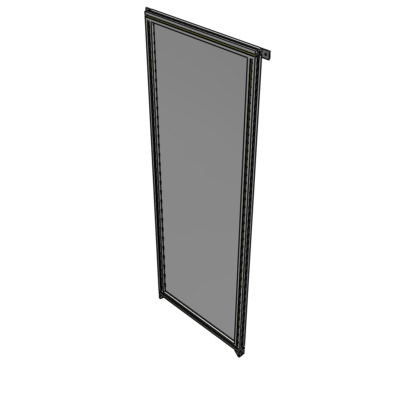 A4-2135-0750-0150-TYPZK SINGLE PANEL-NO LEGS WITH TIE PLATES AND ANGLE 2135MM X 750MM  1/4" POLYCARBONATE, AS A KIT
