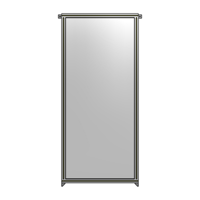 SINGLE PANEL-NO LEGS WITH TIE PLATES AND ANGLE 2135MM X 900MM  1/4" POLYCARBONATE, AS A KIT
