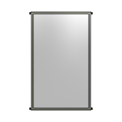 SINGLE PANEL-NO LEGS WITH HINGES 2135MM X 1200MM  1/4" POLYCARBONATE, FULLY ASSEMBLED