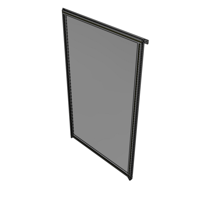 A4-2135-1200-0150-TYPZK SINGLE PANEL-NO LEGS WITH TIE PLATES AND ANGLE 2135MM X 1200MM  1/4" POLYCARBONATE, AS A KIT