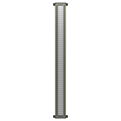 SINGLE PANEL-NO LEGS WITH HINGES 2400MM X 200MM  1" MESH, FULLY ASSEMBLED