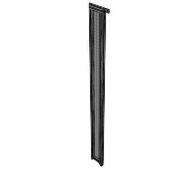 A4-2400-0200-0150-TYMZK SINGLE PANEL-NO LEGS WITH TIE PLATES AND ANGLE 2400MM X 200MM  1" MESH, AS A KIT