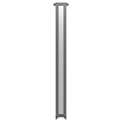 SINGLE PANEL-NO LEGS WITH TIE PLATES AND ANGLE 2400MM X 200MM  1/4" POLYCARBONATE, AS A KIT