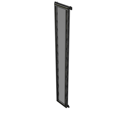 A4-2400-0300-0150-HYPZA SINGLE PANEL-NO LEGS WITH HINGES 2400MM X 300MM  1/4" POLYCARBONATE, FULLY ASSEMBLED
