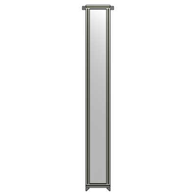 SINGLE PANEL-NO LEGS WITH TIE PLATES AND ANGLE 2400MM X 300MM  1/4" POLYCARBONATE, ASSEMBLED