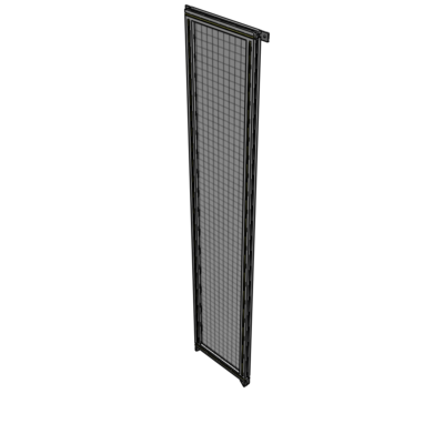 A4-2400-0450-0150-TYMZA SINGLE PANEL-NO LEGS WITH TIE PLATES AND ANGLE 2400MM X 450MM  1" MESH, FULLY ASSEMBLED