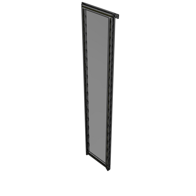 A4-2400-0450-0150-TYPZK SINGLE PANEL-NO LEGS WITH TIE PLATES AND ANGLE 2400MM X 450MM  1/4" POLYCARBONATE, AS A KIT