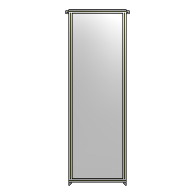 SINGLE PANEL-NO LEGS WITH TIE PLATES AND ANGLE 2400MM X 750MM  1/4" POLYCARBONATE, ASSEMBLED