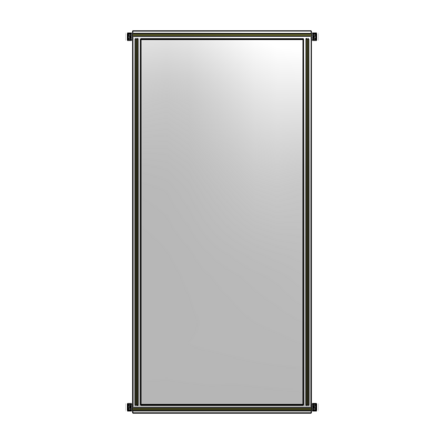 SINGLE PANEL-NO LEGS WITH HINGES 2400MM X 1050MM  1/4" POLYCARBONATE, FULLY ASSEMBLED