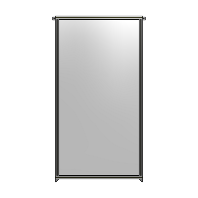 SINGLE PANEL-NO LEGS WITH TIE PLATES AND ANGLE 2400MM X 1200MM  1/4" POLYCARBONATE, AS A KIT