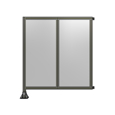 DOUBLE PANEL-LEG ON LEFT, HINGE ON RIGHT 1400MM X 1200MM  1/4" POLYCARB, ASSEMBLED