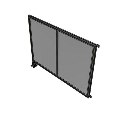B1-1400-1800-0150-HYPFA DOUBLE PANEL-LEG ON LEFT, HINGE ON RIGHT 1400MM X 1800MM  1/4" POLYCARB, ASSEMBLED
