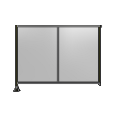 DOUBLE PANEL-LEG ON LEFT, TIE PLATE AND ANGLE ON RIGHT 1400MM X 1800MM  1/4" POLYCARBONATE, AS A KIT