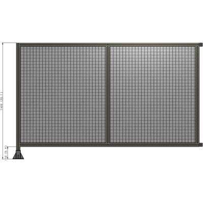 B1-1400-2200-0150-HYMFK DOUBLE PANEL-LEG ON LEFT, HINGE ON RIGHT 1400MM X 2200MM  1" MESH, AS A KIT